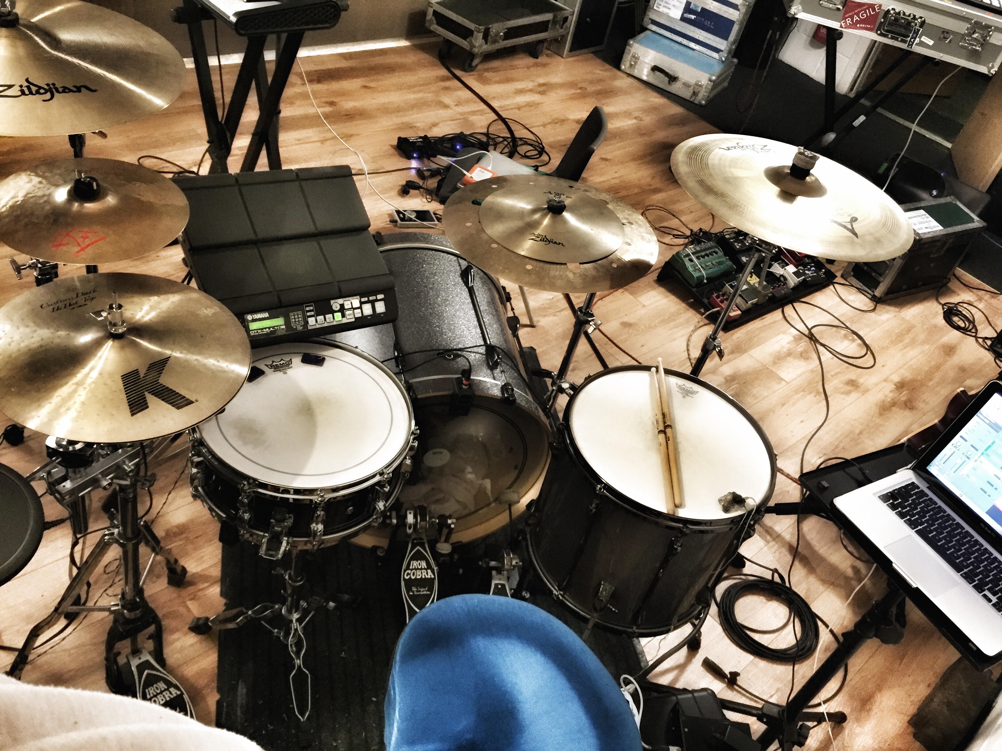 My set up at The Premisis Studios, while working with Allie X (L.A) on a UK promo tour.