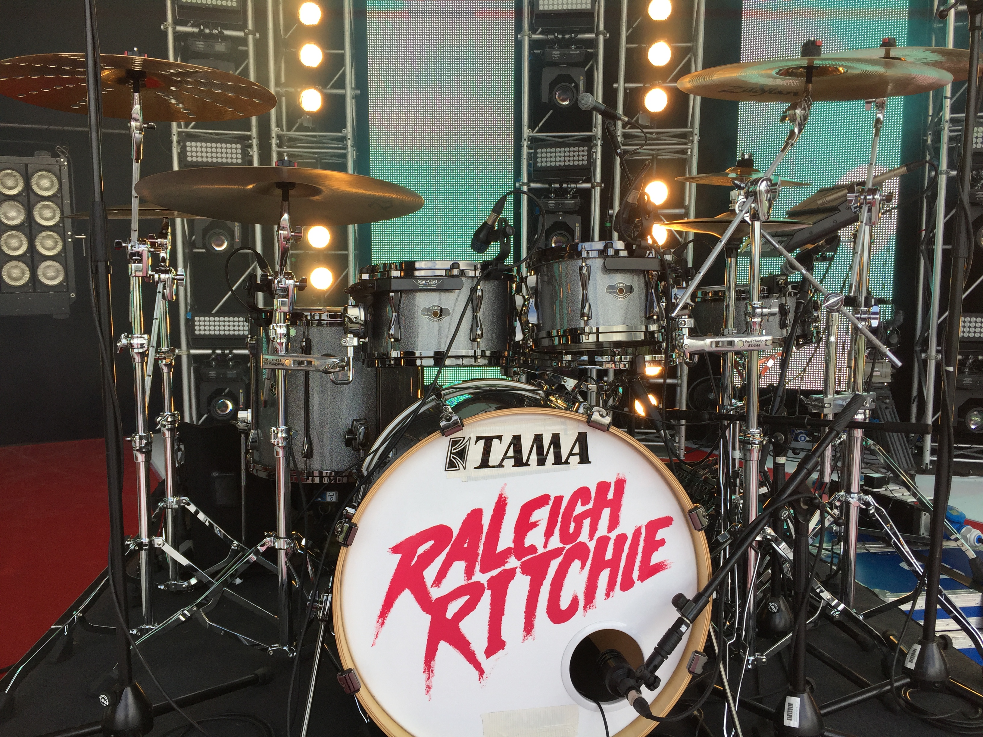 My kit set up at MTV Crashes Plymouth 2016 - Front view
